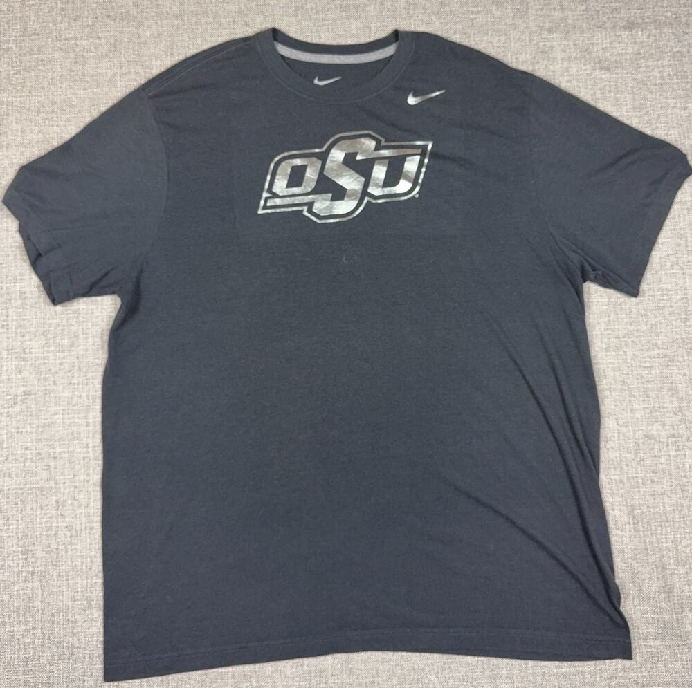 Nike Oklahoma State Cowboys Shirt Men’s 3XL Gray Dri-FIT Camo OSU NCAA